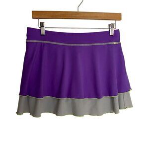 Sofibella Purple and Grey Ruffled Tennis Skort Medium